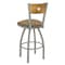 Holland Bar Stool Co 25" Swivel Counter Stool, Nickel Finish, Med Back, Canter Sand Seat 83025ANMedMplB013 - alternate 3